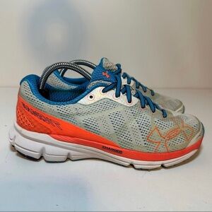 Under Armour Womens Bandit Running Shoes Size 6.5 Blue Orange Grey (103 Box 13)